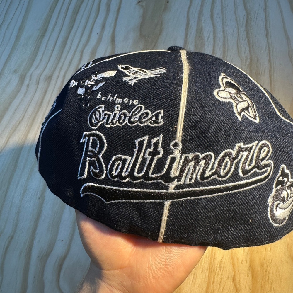American Needle Baltimore Orioles Cooperstown Collection Fitted Hat 7 1/2 Navy - Picture 4 of 7